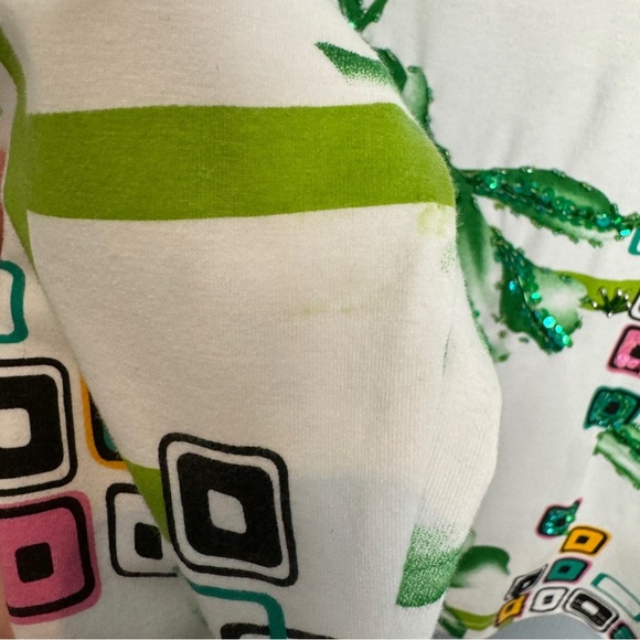 NWT VTG Miss Sixty RARE SAMPLE Top Sz Large Y2K Tropical Graphic Italy Geometric - Picture 6 of 16